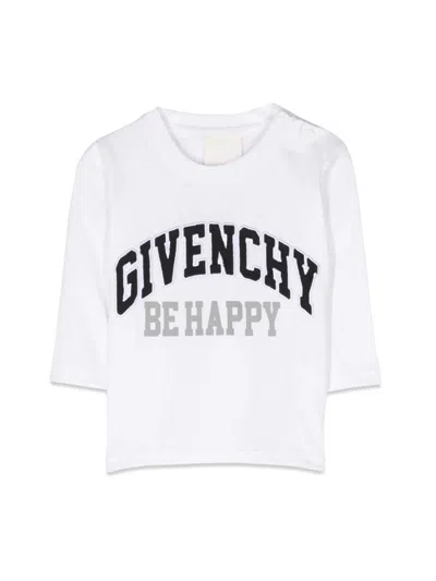 Givenchy Kids' ml Logo Sentence T-shirt In White