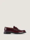 Givenchy Gent Loafers In Brushed Leather In Burgundy
