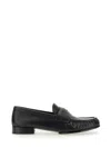 Givenchy Black Leather 4 G Loafers In Black
