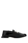 Givenchy Black Leather Label Loafers In Black