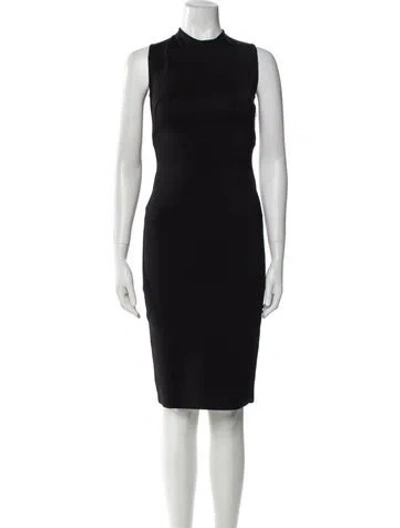 Pre-owned Givenchy Mock Neck Knee-length Dress In Black