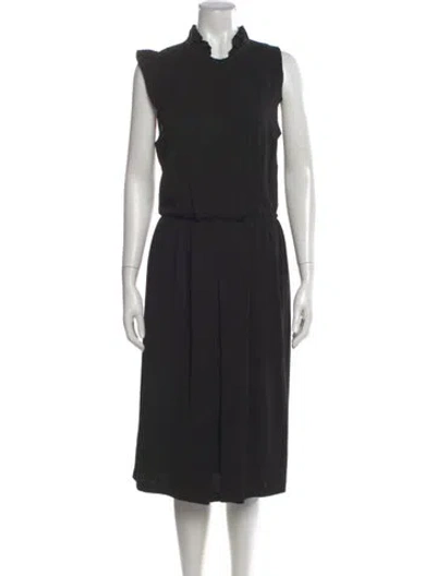 Pre-owned Givenchy Mock Neck Knee-length Dress In Black