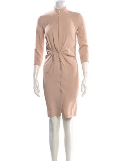 Pre-owned Givenchy Mock Neck Knee-length Dress In Neutral