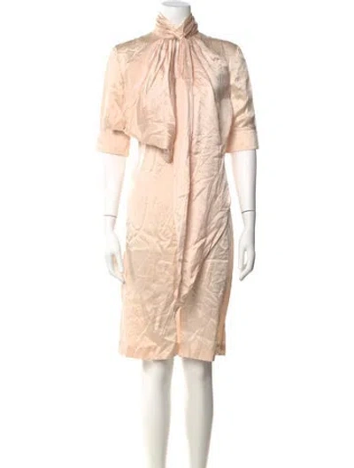 Pre-owned Givenchy Mock Neck Knee-length Dress In Pink