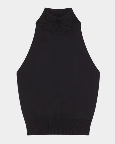 GIVENCHY MOCK-NECK KNIT HALTER TOP