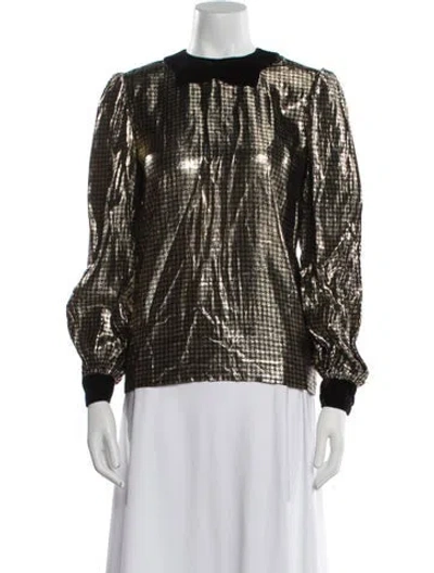 Pre-owned Givenchy Mock Neck Long Sleeve Blouse