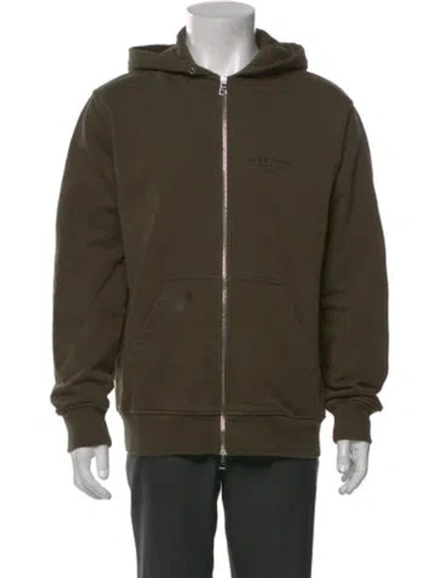 Pre-owned Givenchy Mock Neck Long Sleeve Cardigan In Green