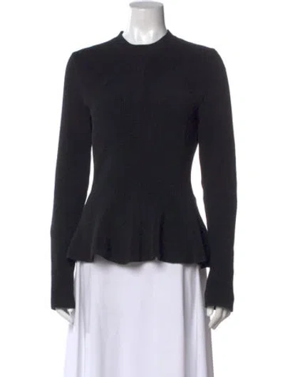 Pre-owned Givenchy Mock Neck Long Sleeve Top In Black