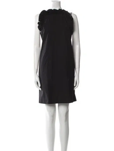Pre-owned Givenchy Mock Neck Mini Dress In Black