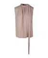 Givenchy Mock-neck Silk Blouse In Nude
