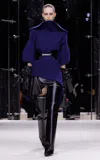 Givenchy Asymmetric Wool-cashmere Mini Dress In Blue