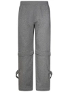 GIVENCHY MODULAR LIGHT GRAY COTTON JERSEY TROUSERS