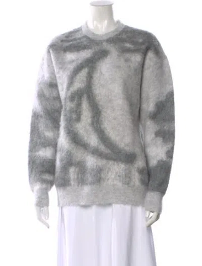Pre-owned Givenchy Mohair Tie-dye Print Sweater In Gray