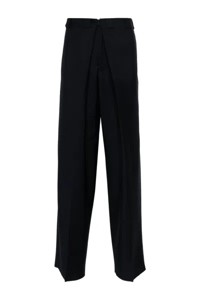 Givenchy Mohair Wool Mix Trousers In Navy