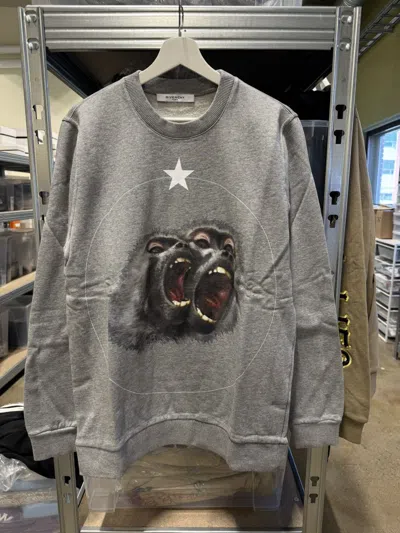Pre-owned Givenchy Monkey Brothers Sweatshirt New 700$ In Gray