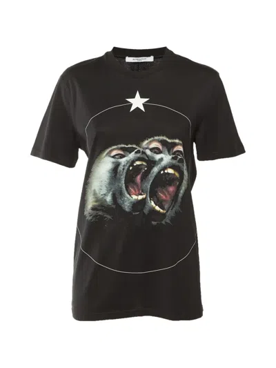 Pre-owned Givenchy Monkey Brothers-print T-shirt In Black