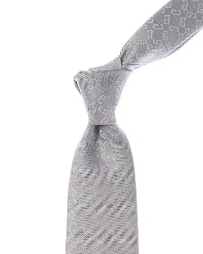 Givenchy Monogram 1972 Silk Tie In Gray