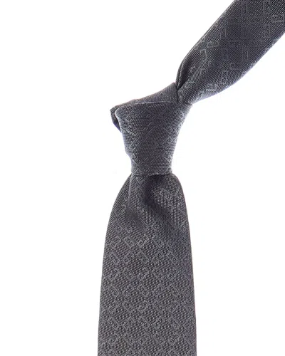 Givenchy Monogram 1972 Silk Tie In Gray