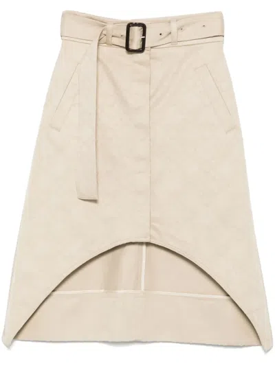 GIVENCHY MONOGRAM 72 ASYMMETRIC MIDI SKIRT