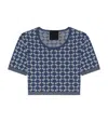 Givenchy Cropped Sweater In Monogram 72 Jacquard