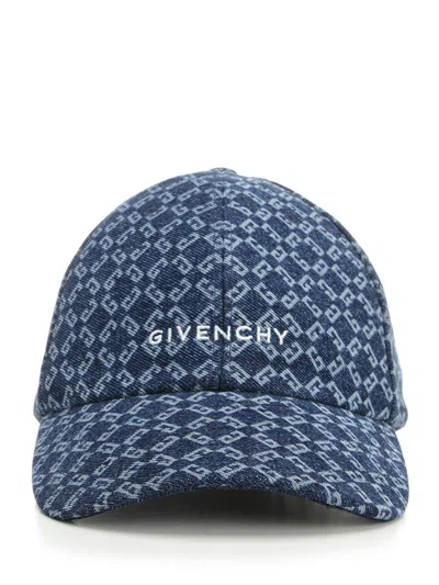 Givenchy Monogram 72 Denim Cap Hats Blue
