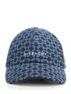 Givenchy Monogram 72 Denim Cap Hats Blue In Blue