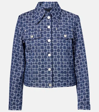 Givenchy Logomania Denim Jacket In Blue
