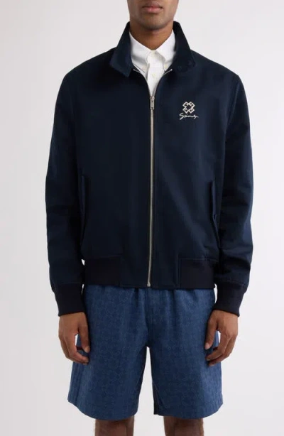 Givenchy Monogram 72 Harrington Jacket In Blue