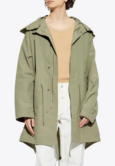 Givenchy Monogram 72 Hooded Parka In Green