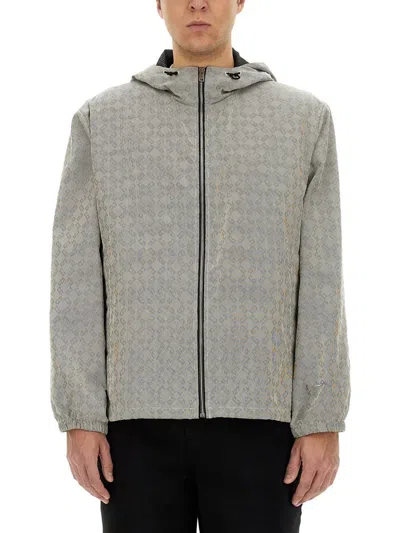 Givenchy Men's Monogram 72 Jacquard Anorak In Gray