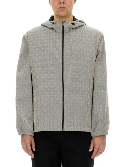 Givenchy Monogram 72-jacquard Windbreaker In Gray