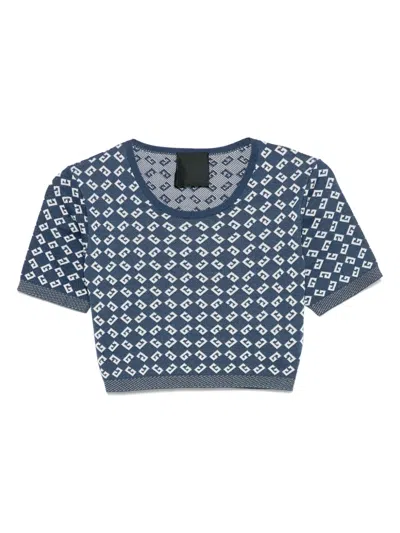 GIVENCHY MONOGRAM 72-JACQUARD CROP TOP