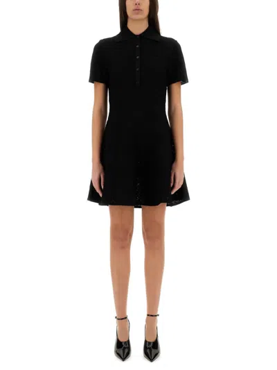 Givenchy Robe Polo En Jacquard Monogramme 72 In Black