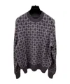 Givenchy Monogram 72 Kacquard Knit Sweater In Black
