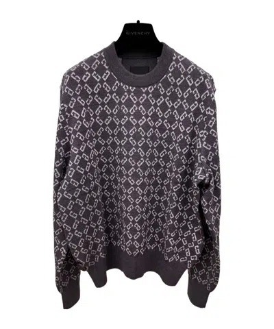 Givenchy Monogram 72 Kacquard Knit Sweater In Black