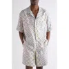 Givenchy Men's Multicolor Monogram Pajama Shirt In Neutral