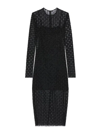 GIVENCHY MONOGRAM 72 SHINY TULLE DRESS