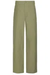 Givenchy Khaki Textured Monogram 72 Trousers In Almond Green