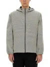 Givenchy Monogram 72-jacquard Hooded Windbreaker In Gray
