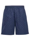 Givenchy Monogram Pattern Bermuda Shorts With Back Pocket