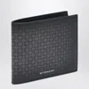 Givenchy Monogram Bi-fold Wallet In Dark Grey Leather In Grey