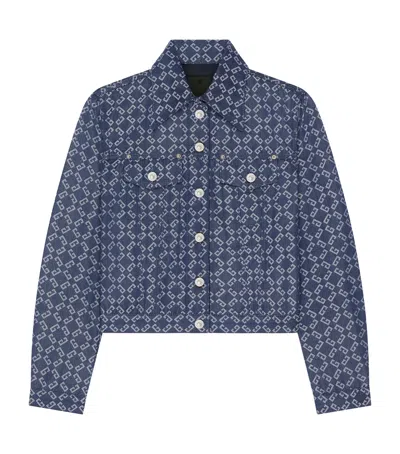 Givenchy Logomania Denim Jacket In Blue