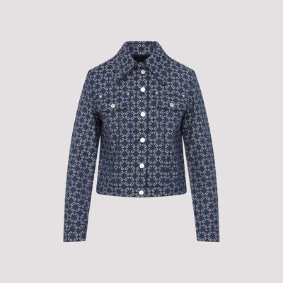 Givenchy Logomania Denim Jacket In Blue