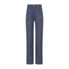 Givenchy High-waisted Tapered Jeans With Distinctive Pattern In Blue