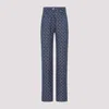Givenchy High-waisted Tapered Jeans With Distinctive Pattern In Denim Blue
