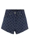 Givenchy Monogram Denim Shorts In Blue
