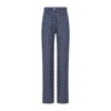 Givenchy High-waisted Tapered Jeans With Distinctive Pattern In Blue