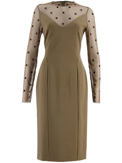GIVENCHY LOGO-JACQUARD MIDI DRESS