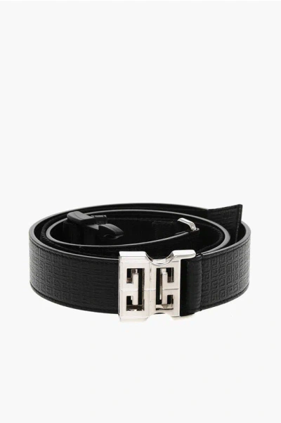 Givenchy Monogram Embossed Release Buckle Leather Belt 25mm Grösse 95