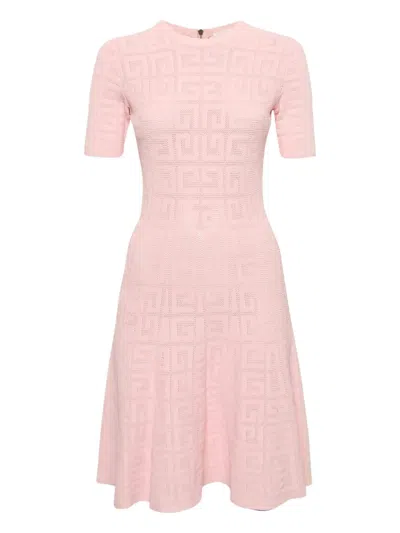 Pre-owned Givenchy Monogram Flared Dress In Pink